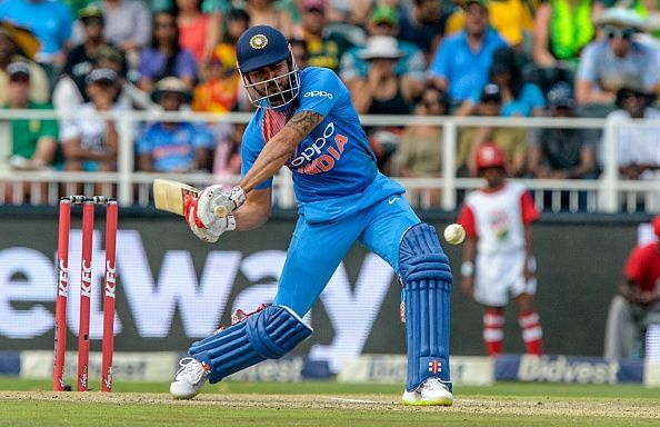Manish Pandey pictured playing for India
