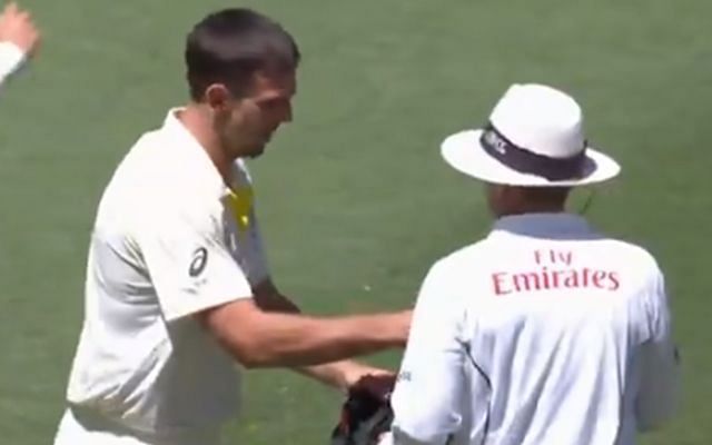 Watch: 12th Man Mitchell Marsh tries to bowl in the Indian innings, gets stopped by the umpire