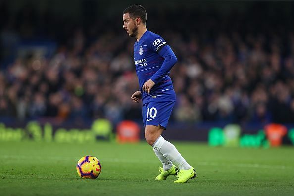 Hazard in action for Chelsea