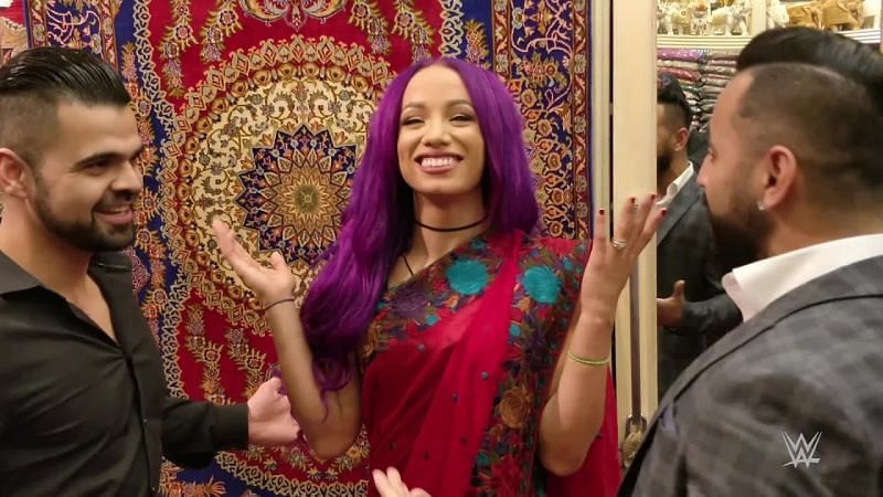 The former RAW Women&#039;s Champion Sasha Banks was also a part of the WWE roster which visited the capital of India last year in December