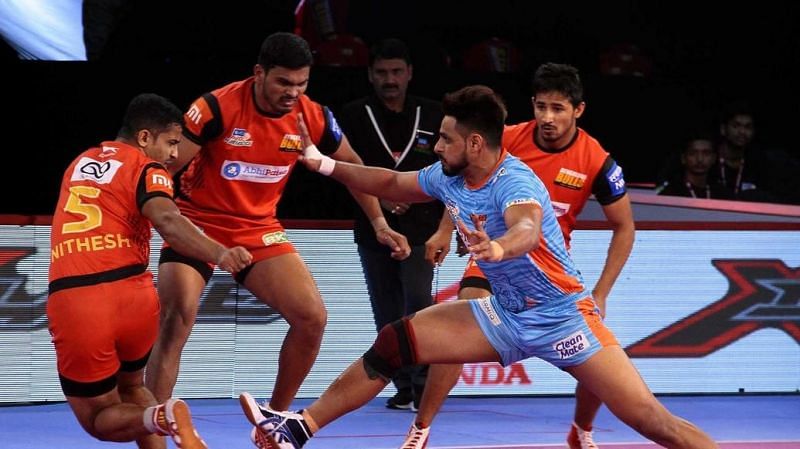 Maninder Singh scored 12 points in the second half of the match