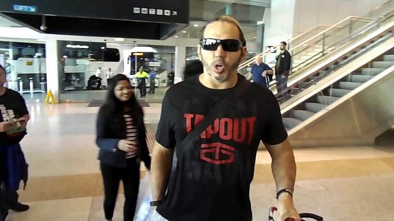 Matt Hardy is spotted by a member of the WWE Universe whilst at an Airport.