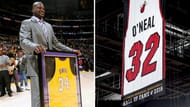 Shaquille O'Neal honored by the Los Angeles Lakers and the Miami Heat