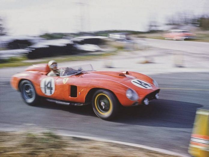 Fangio driving the Ferrari that&#039;s sold on auction