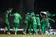 Pakistan celebrate after winning the Champions Trophy