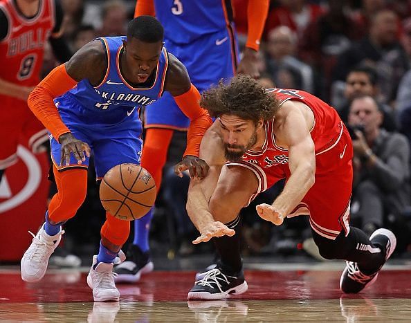 The Oklahoma City Thunder came away with an easy win over the Chicago Bulls 121-98