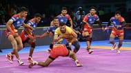 Nitesh Kumar was in top form in the UP Yoddha defence