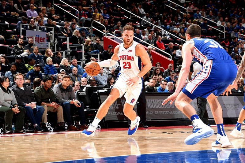 Blake Griffin scored 50 points to lift the Pistons over the Sixers