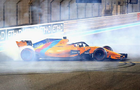 As good as the radio message was, perhaps nothing beat the showboating Alonso pulled off at the end of the Abu Dhabi Grand Prix