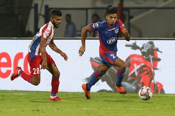 Rahul Bheke played as a right-back and later as a left-back against ATK [Image: ISL]