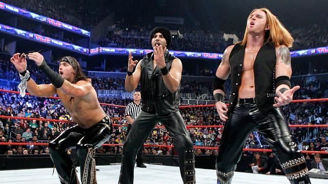 Drew&#039;s stint with 3MB had him wear Long Leather pants as part of the crew