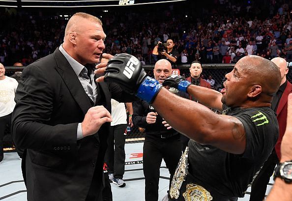 Brock Lesnar crashed the Octagon to confront Daniel Cormier to end UFC 226 with a bang
