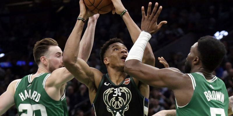 The Bucks outrebounded the Celtics 55-46.