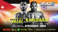 Kantaraj Shankar will face Jalal Al Daaja in a bantamweight bout in the main card of Brave 20