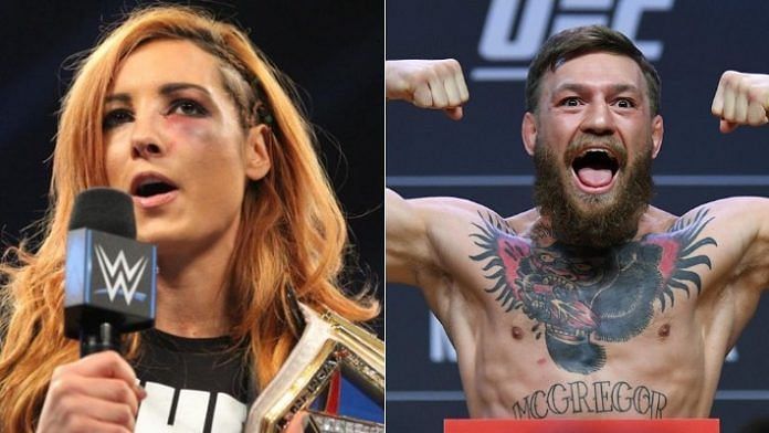 Becky Lynch (left) wants to make history with Conor McGregor