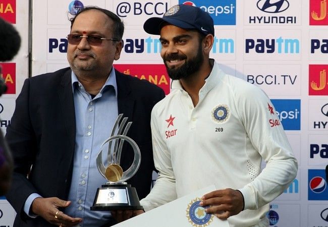 Kohli has won the Man Of the Match award 8 times in the 75 tests he has played so far