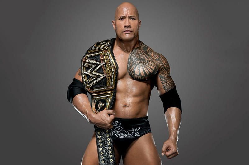 The Rock as the WWE Champion in February 2013