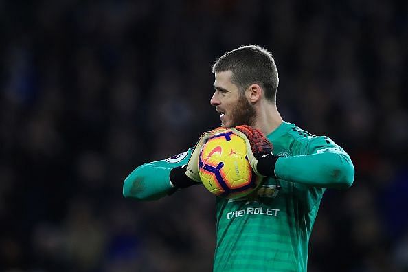 David de Gea of Manchester United in action in the Premier League