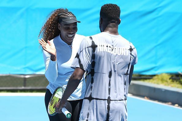 Serena Williams and Frances Tiafoe