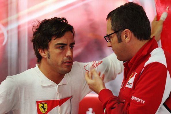 Fernando Alonso and Stefano Domenicali