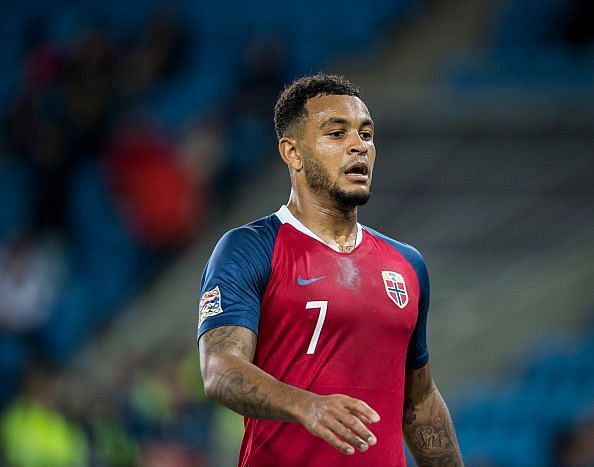 Josh King in action for Norway