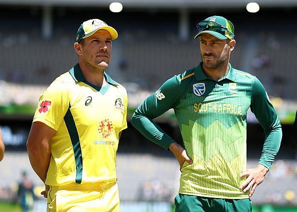 Aaron Finch and Faf du Plessis.