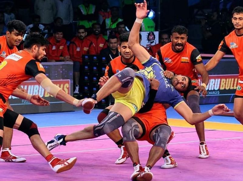 This upper body back hold by Jasmer was one of the memorable moments in Tamil Thalaivas&#039; home leg.