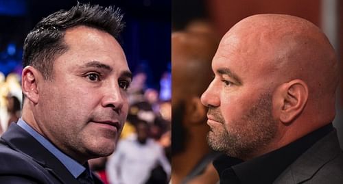 Oscar De La Hoya (left) and Dana White (right)