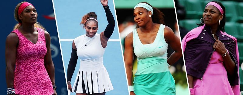 The variety of outfits donned by Serena Williams o