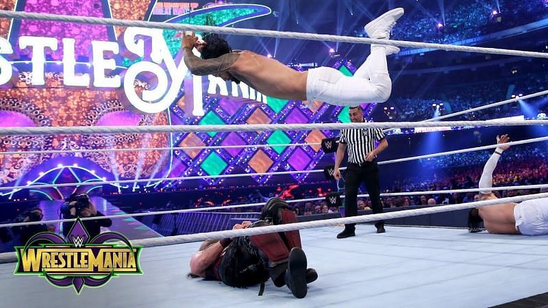 The Usos take on the Bludgeon Brothers at Wrestlemania 34