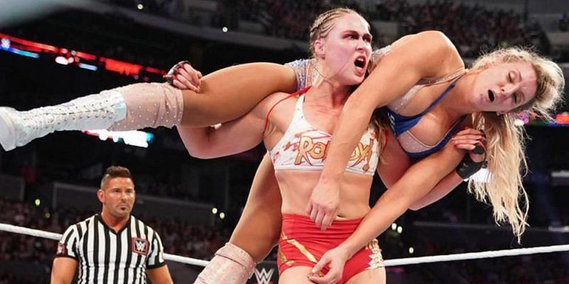 Ronda Rousey versus Charlotte Flair part two. Who wins?