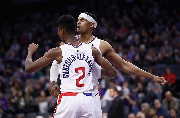 Shai Gilgeous-Alexander and Tobias Harris