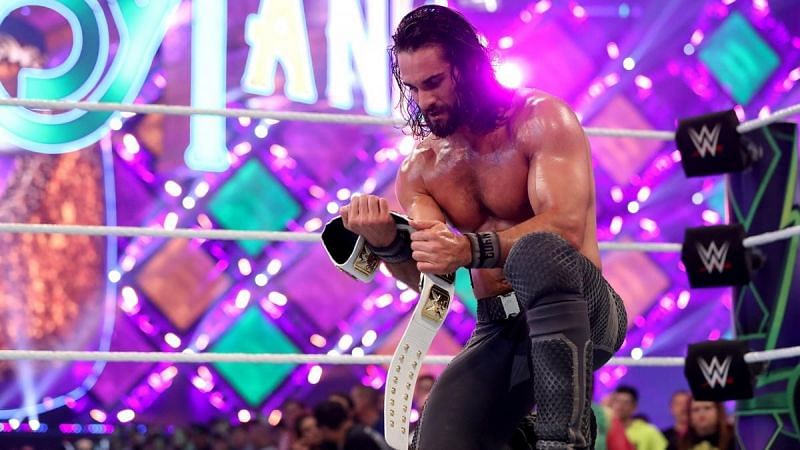 Rollins wins the Intercontinental Championship after beating The Miz and Balor at WrestleMania