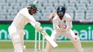 Khawaja's body language and batting style looked tentative
