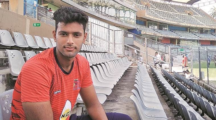Shivam Dubey hit Baroda&#039;s spinner Swapnil Singh for 5 sixes in an over (Picture credits: Indian Express