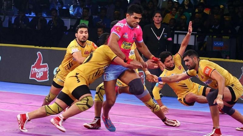 Telugu Titans&#039; defence was in good touch tonight