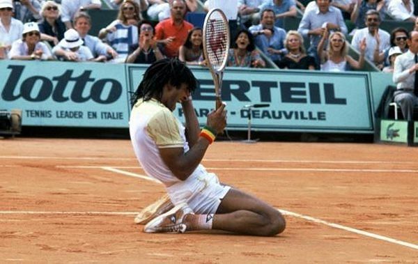 Yannick Noah in all white outfit&Acirc;&nbsp;