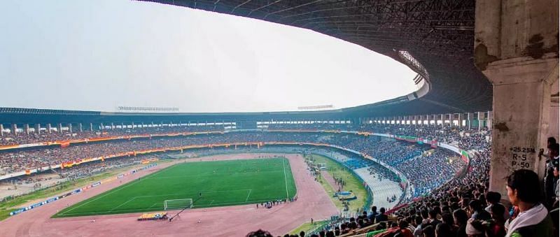 A packed up Salt Lake Stadium during a&Acirc;&nbsp;&#039;Kolkata Derby&#039;
