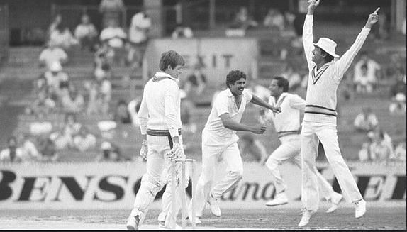 The Winning moment - Kapil Dev took 5 for 28 to bowl out Australia for 83