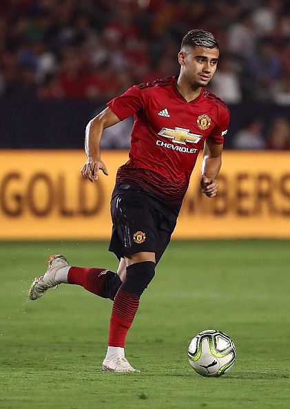 Andreas Pereira in action for Manchester United