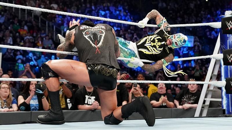 Mysterio performing the 619!