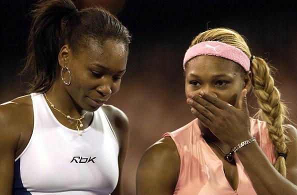 Venus Williams and Serena Williams at the 2003 Australian Open