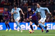Lionel Messi on the ball versus Celta Vigo this past Saturday