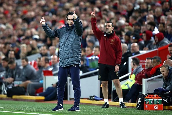 Emery in action against Liverpool