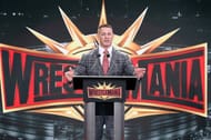 Big Match John unveils the official logo for Wrestlemania 35.