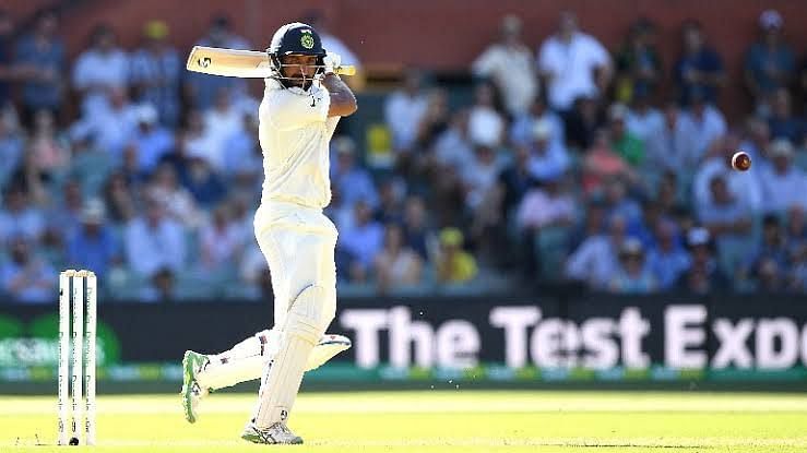 Cheteshwar Pujara in the Adelaide Test