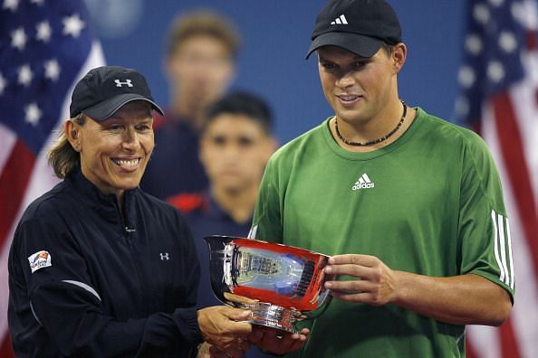 2006 US Open - Mixed Doubles winners - Martina Navratilova and Bob Bryan
