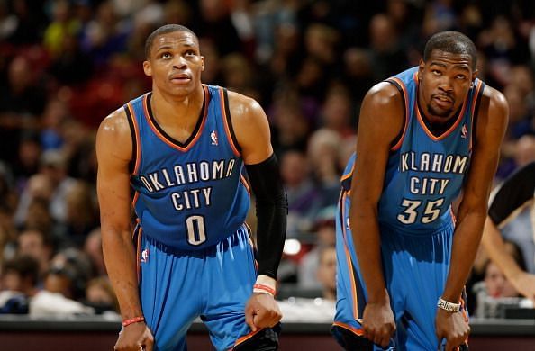 Kevin Durant and Russell Westbrook are among the best Thunder players of all-time