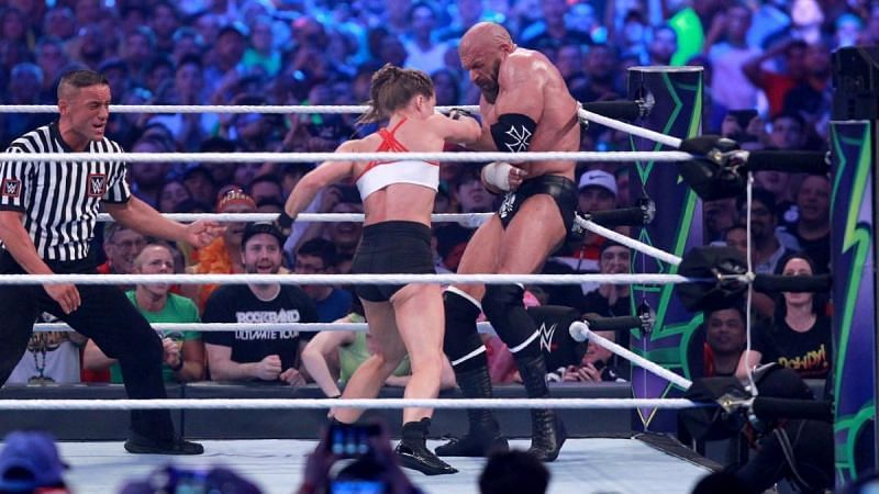Honorable Mention: Ronda Rousey made her memorable WWE debut at WrestleMania 34 in a mixed tag team match, teaming with Kurt Angle to defeat Triple H and Stephanie McMahon