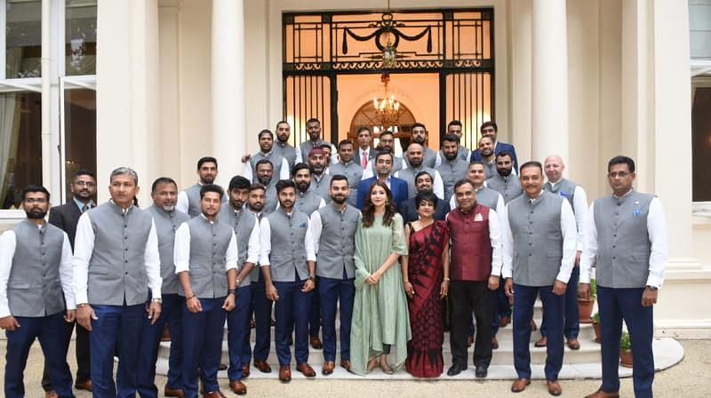 Virat with Anushka sharma at Indian Embassy Dinner-England